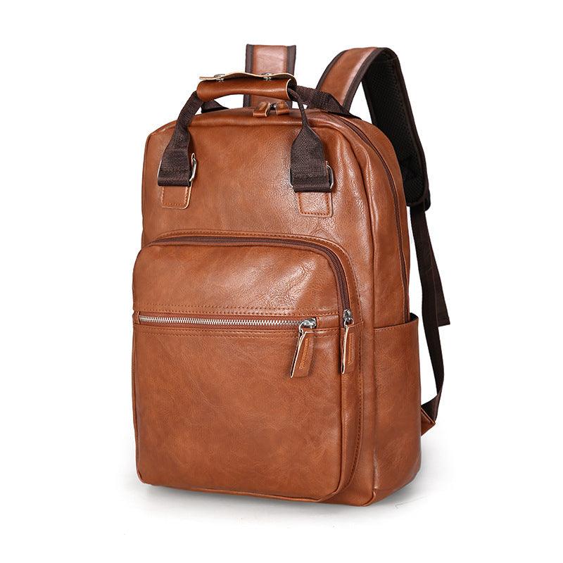 Travel Computer Large Backpack Pu Leather Personality Fashion Large Capacity