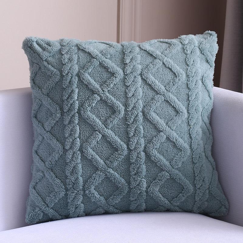 New Style Household Nordic Plain Cushion Cover Plush Warp Knitting