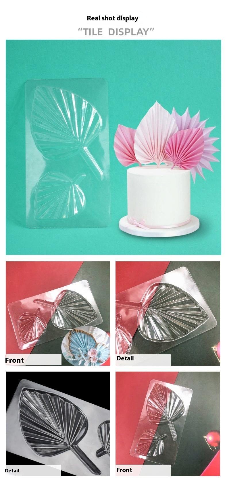 Transparent Palm Leaf Chocolate DIY Cake Decoration Plastic Mold