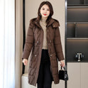 Mid-length Slim Fit Plus Size Cotton-padded Coat For Women Winter New
