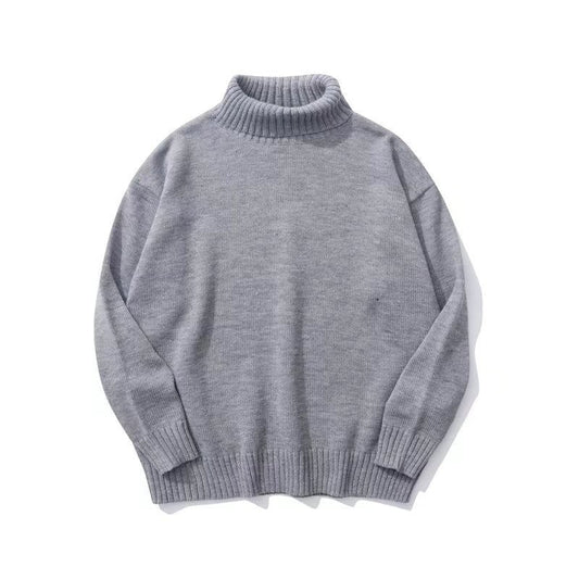 Simple New Versatile Couple Turtleneck Sweater Retro Autumn And Winter New