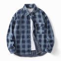 Fashion Personality Autumn Plaid Shirt Men