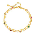 Gold Multilayer Simplicity Chain Brass Plated 18K Real Gold Anklet