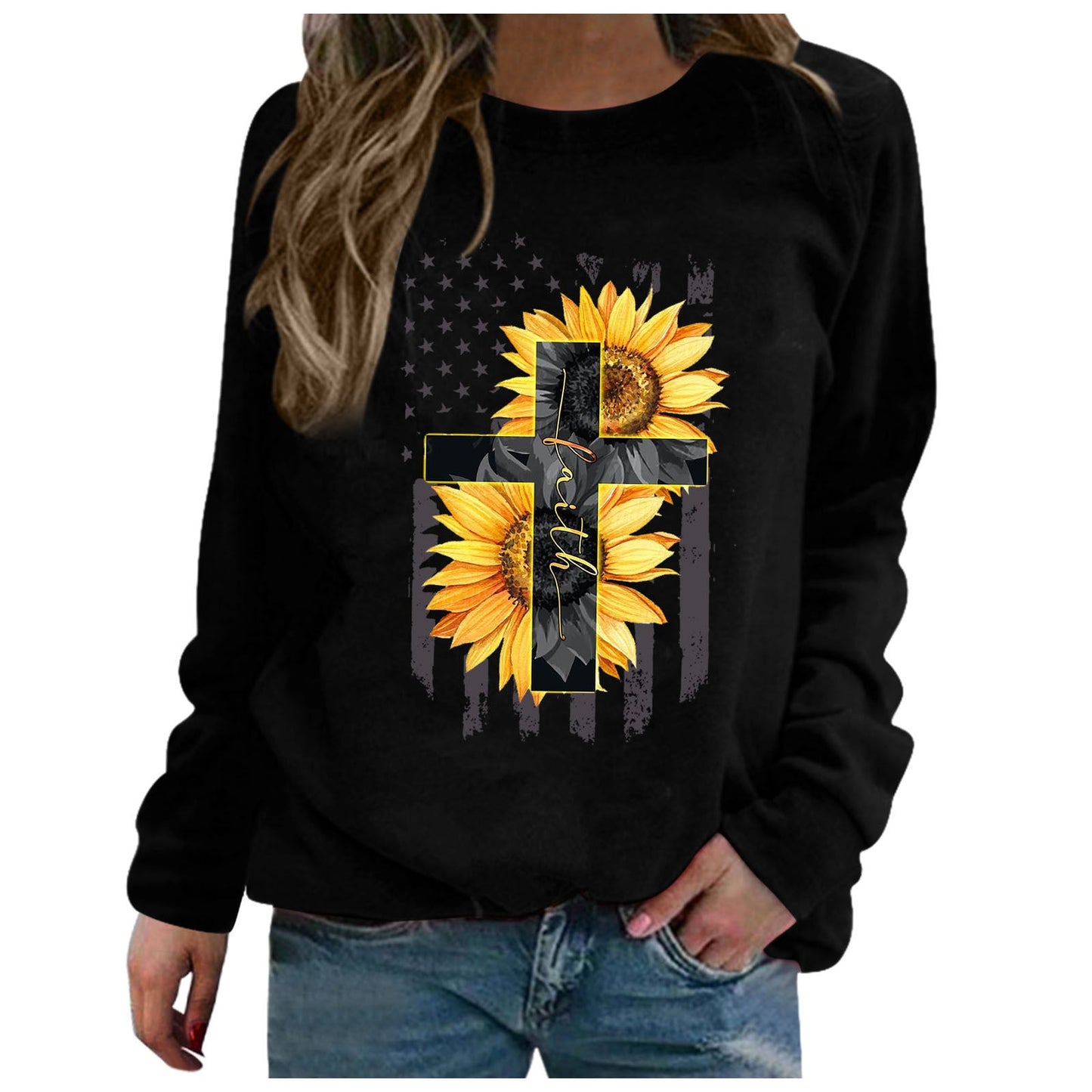 America And Korean Loose Long-sleeved Printed Hoodie Plus Size