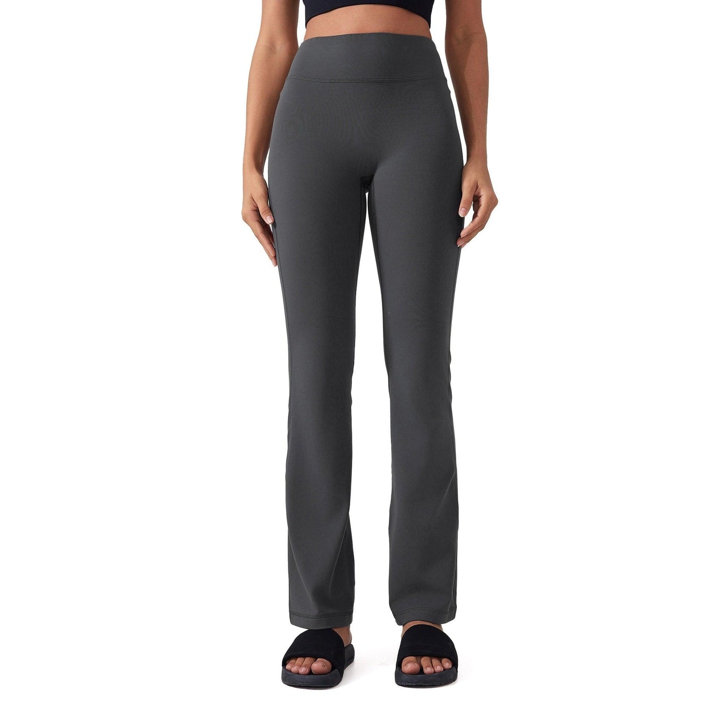 High Waist Hip Lift Yoga Pants Women's No Embarrassment Line Wide Leg Exercise Nude Feel Stretch Fitness