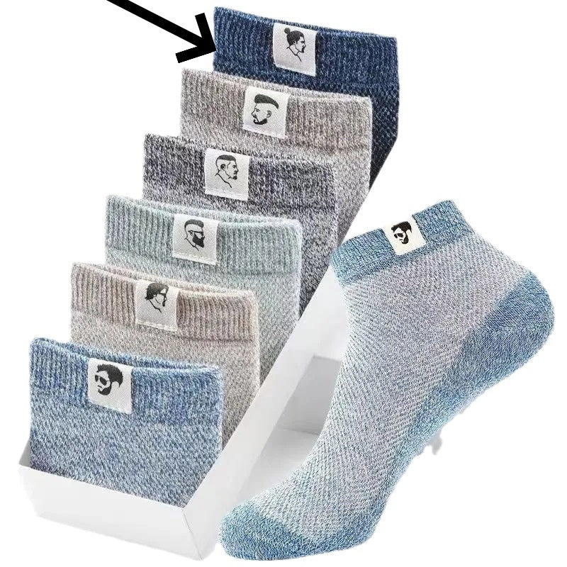 Socks Men's Cotton Summer Thin Deodorant And Sweat-absorbing