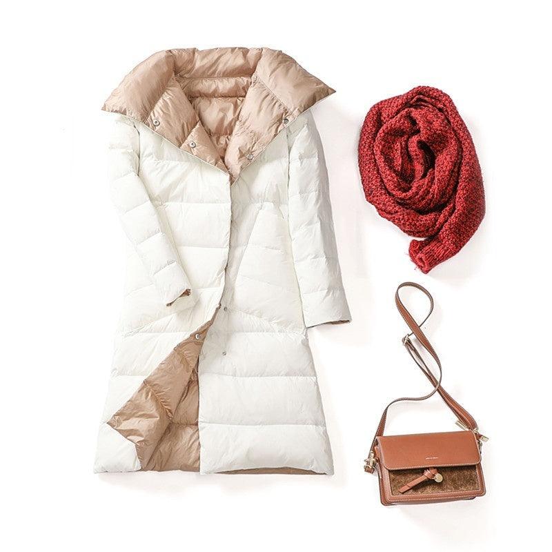 Lightweight Down Jacket Duck Down Winter New Mid-length