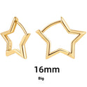 Women's Simple Hollow Five-pointed Star Heart Earrings