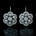 Female Geometric Circular Zircon Earrings