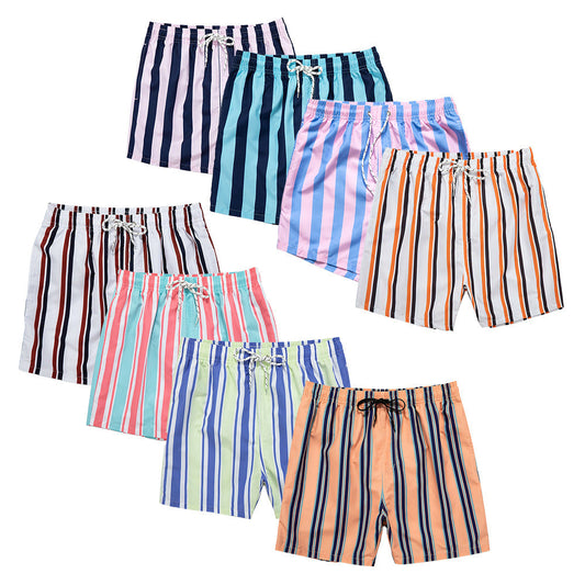 Summer New Plus Size Striped Drawstring Casual Pants