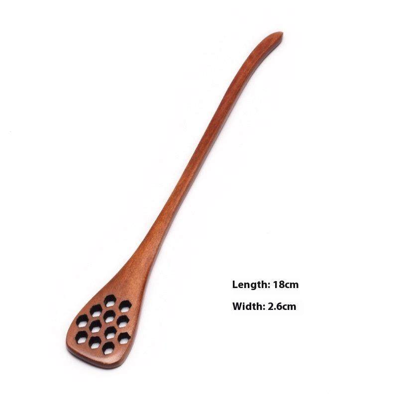 Wooden Tableware Small Wood Spoon 23cm Long Handle Bee Spoon Coffee Muddler