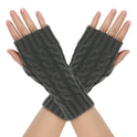 Warm Wool Gloves Winter Men's Open Finger