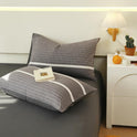 Washed Cotton Pillowcase Yarn-dyed Double-piece Types A And B Single Pillowcase