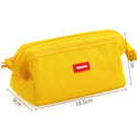 Large-capacity Canvas Pencil Case, Double Zipper, High Stationery Box