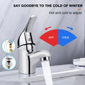 Cloakroom Basin Mixer Tap Chrome Basin Sink Mono Bathroom  Fixings    Waste New