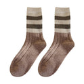 Striped All-matching Thick Warm Middle-long Stockings