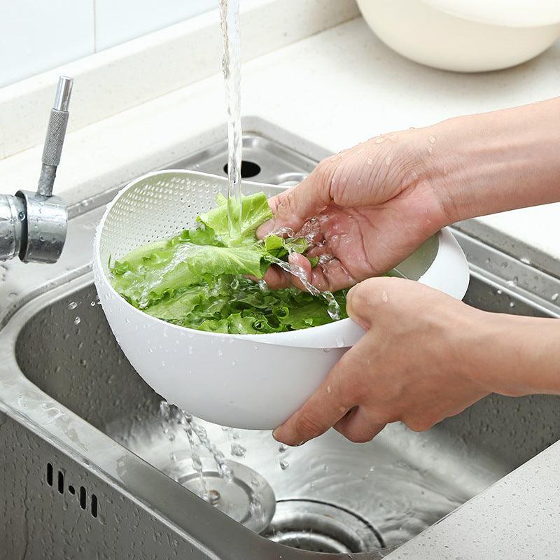 Kitchen Supplies Household Basin Plastic Fruit And Vegetable Draining Basket