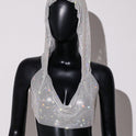 Sexy Outerwear Metal Sequins Hooded Vest