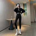 Plus Fleece Outer Wear Autumn And Winter Thick High Waist Leggings Women