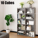 10 Cubes Book Shelves Storage Shelf Bookcase Display Unit Organizer Modern Style