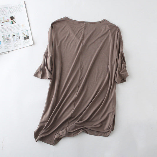 Women's Modal Bat Sleeve Mid-sleeve T-shirt