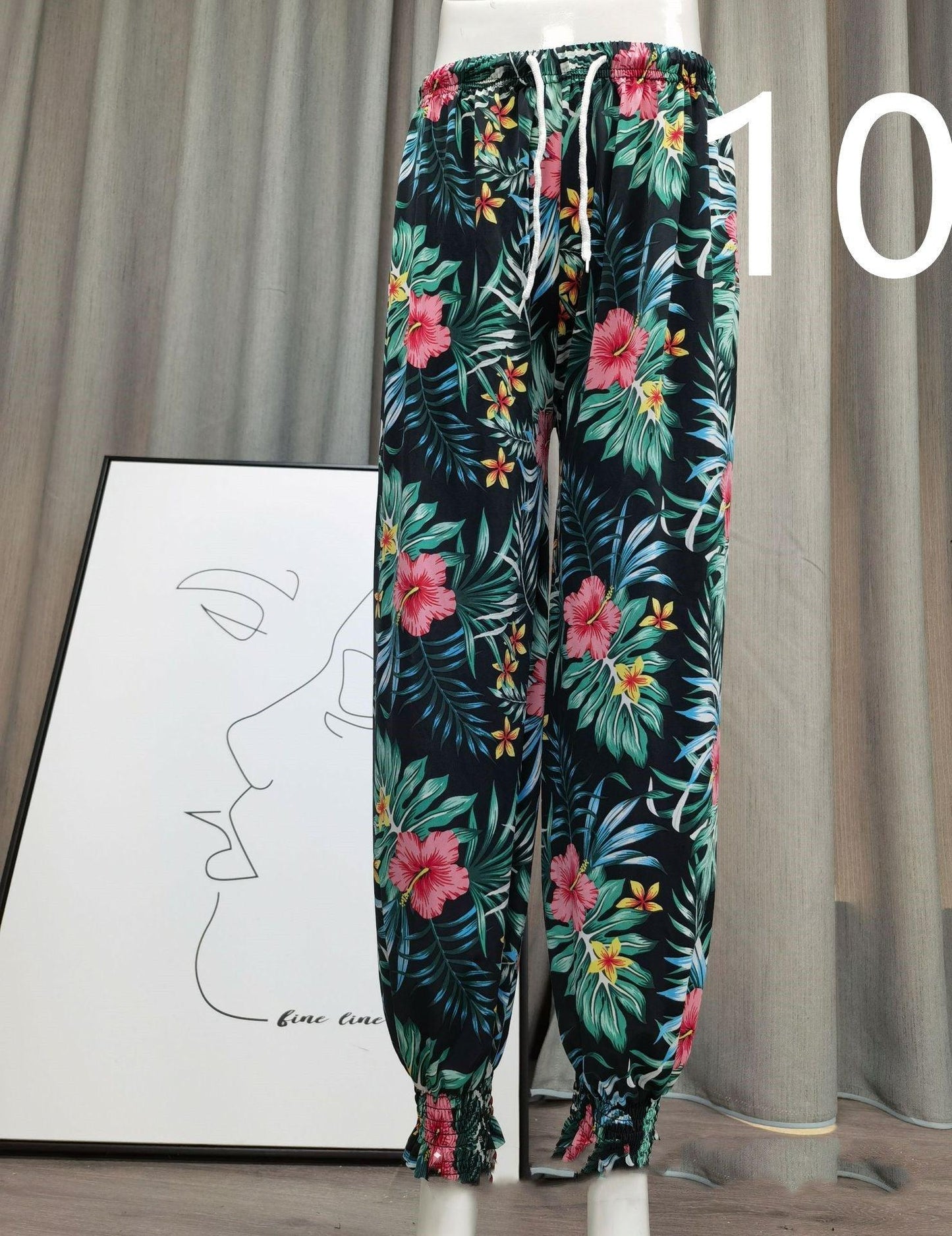 Women's Loose Drawstring High Waist Lantern Slacks