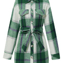 Women's Single-breasted Casual Plaid Women's Coat