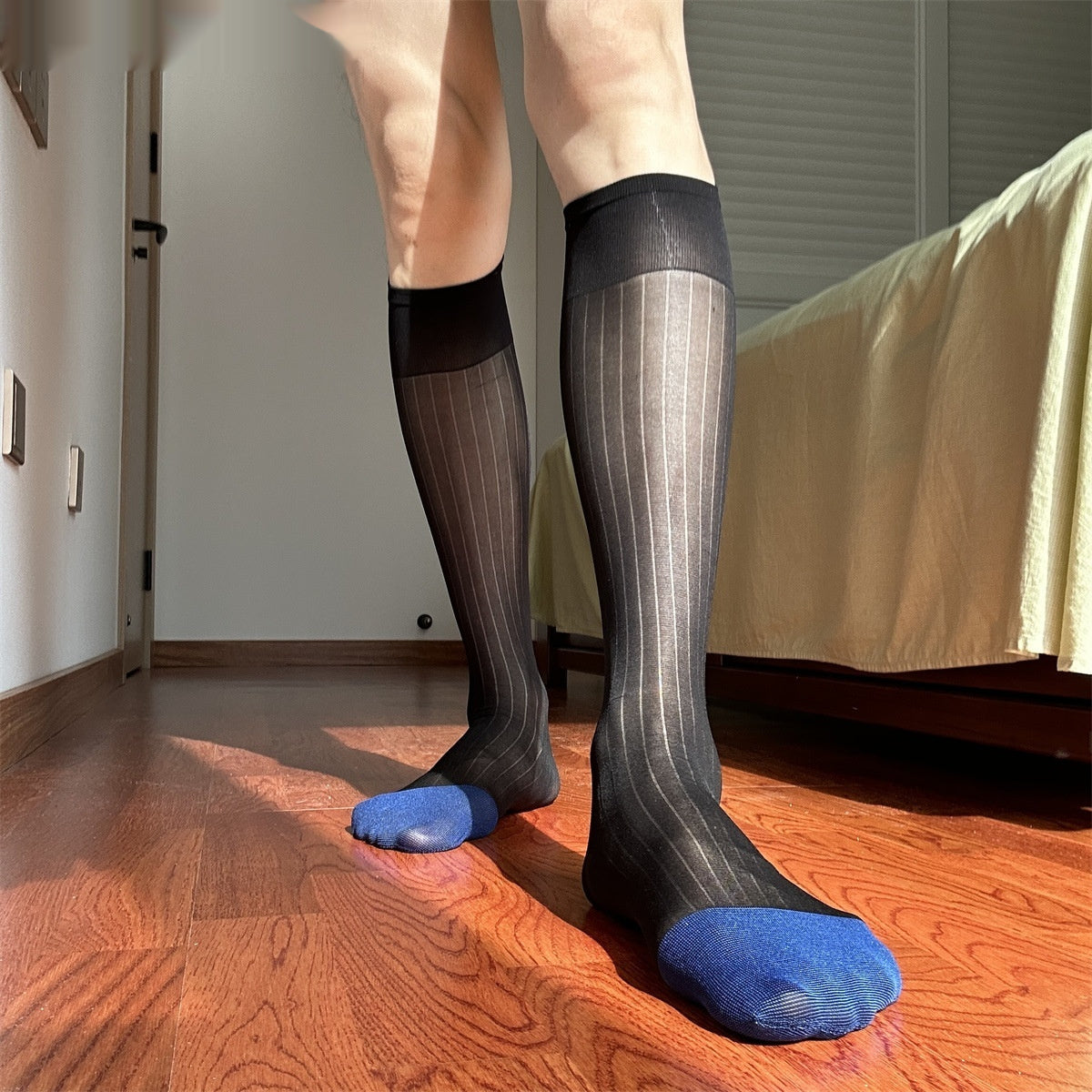 Striped Men's Business Suit Stockings