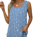 Summer New Polka Dot Sleeveless Square Collar Vest Women's Top