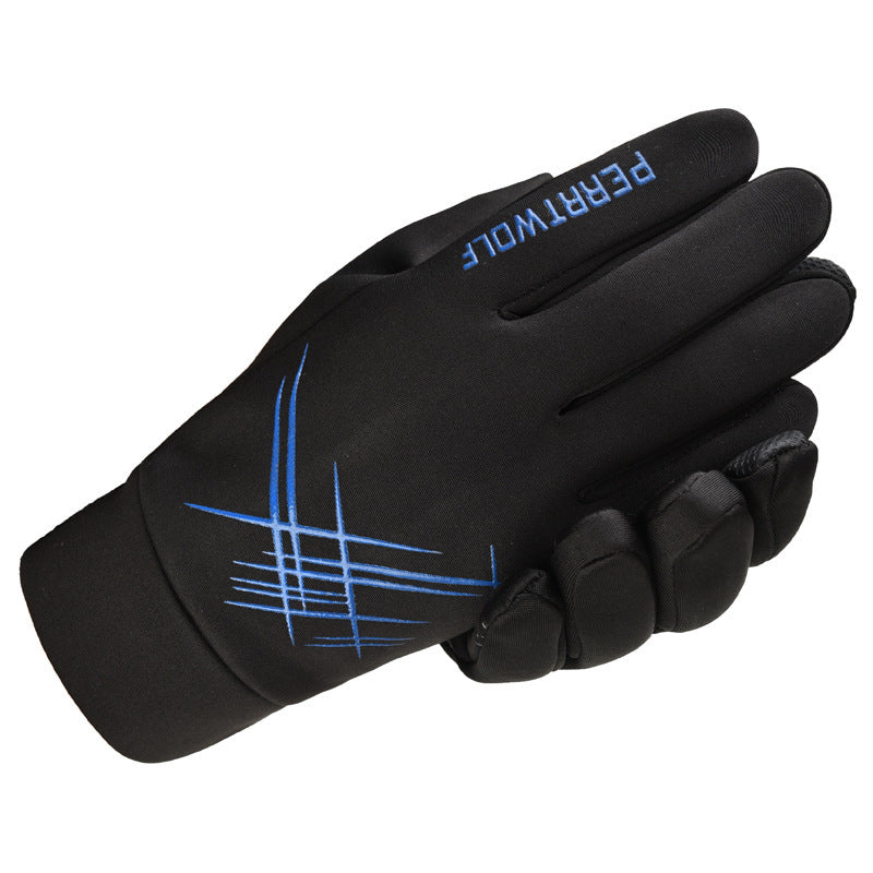 Men's And Women's Touch Screen Winter Fleece-lined Skiing Non-slip Bicycle Motorcycle Warm Gloves