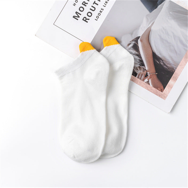 Women's Socks Springsummer Solid Color Korean Style Three-dimensional