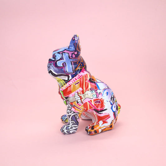 Simple And Dazzling French Dog Statue