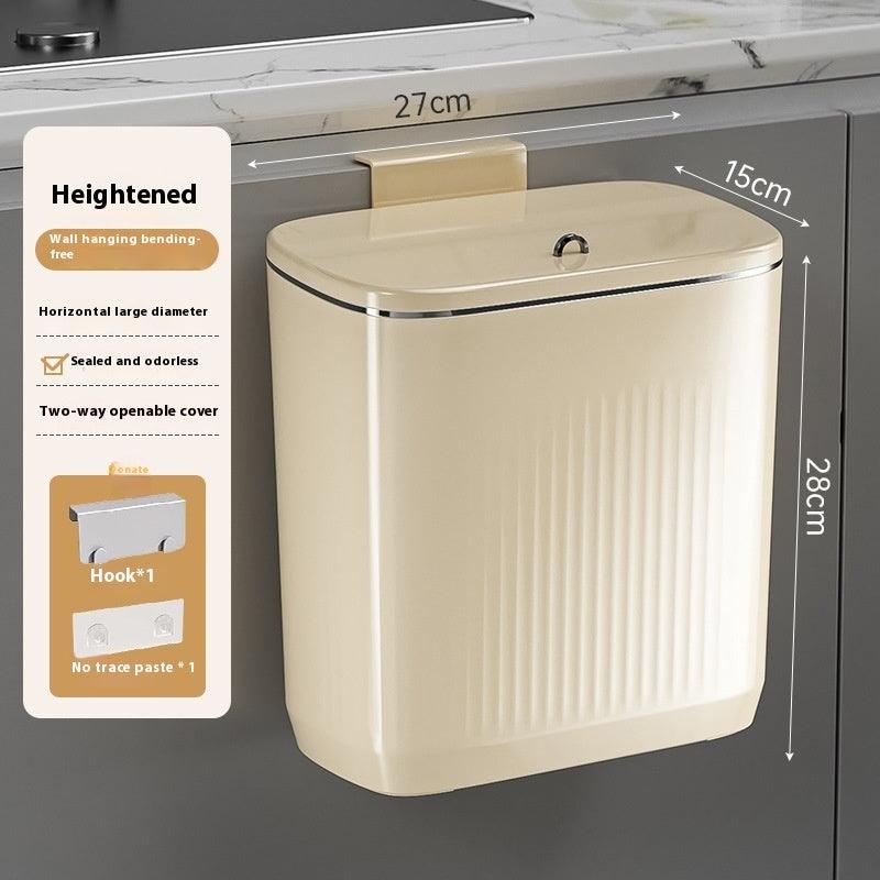 Kitchen Wall-mounted Trash Can Household Toilet Large Capacity Punch-free Hanging
