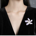 Purple Flower Brooch Elegant Pin Clothes Accessories