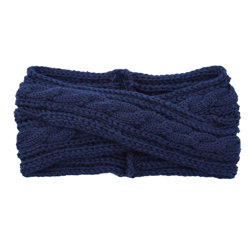 European And American Knitting Twist Cross Wool Hair Band