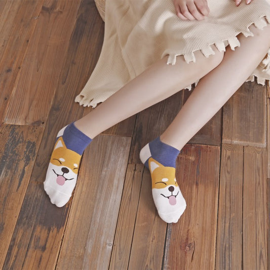 Women's Straight Cartoon Socks Cotton