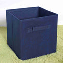 6Pcs Nonwoven Fabric Foldable Drawer Storage Bins Box Household Clothes Organizer (Dark Blue)