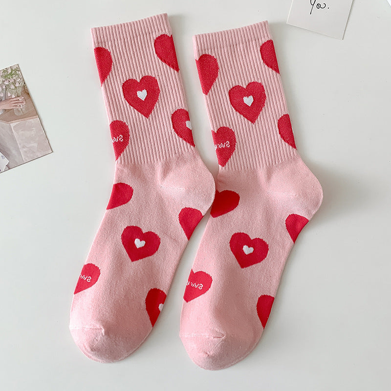 New Heart Strawberry Sweet Love Girl Socks