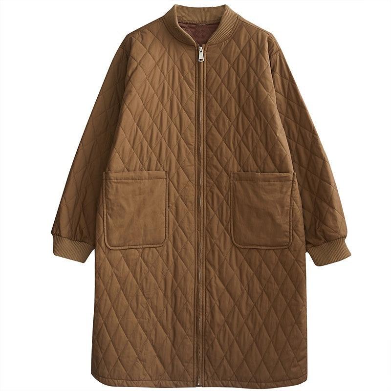 Mid-length Slim Fit Thickened Slimming Cotton Coat Jacket