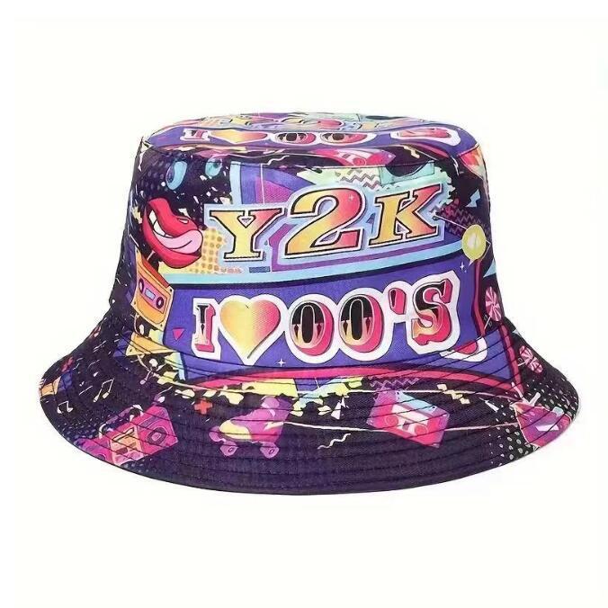 Versatile Geometric Graffiti Retro Fisherman Hat