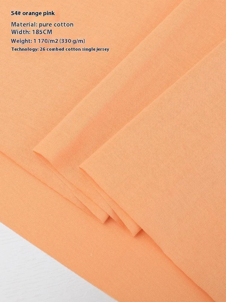 Summer Xinjiang Cotton Knitted Plain Cloth Doll Clothes Short-sleeved T-shirt Thin Jersey Spring Flower Bed Cover