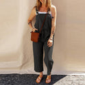 Solid Color Camisole Jumpsuit Loose Sleeveless