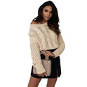 European And American Leisure Solid Color Round Neck Idle Style Knitwear For Women