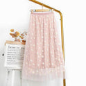 Mesh Little Daisy Chiffon A- Line Skirt