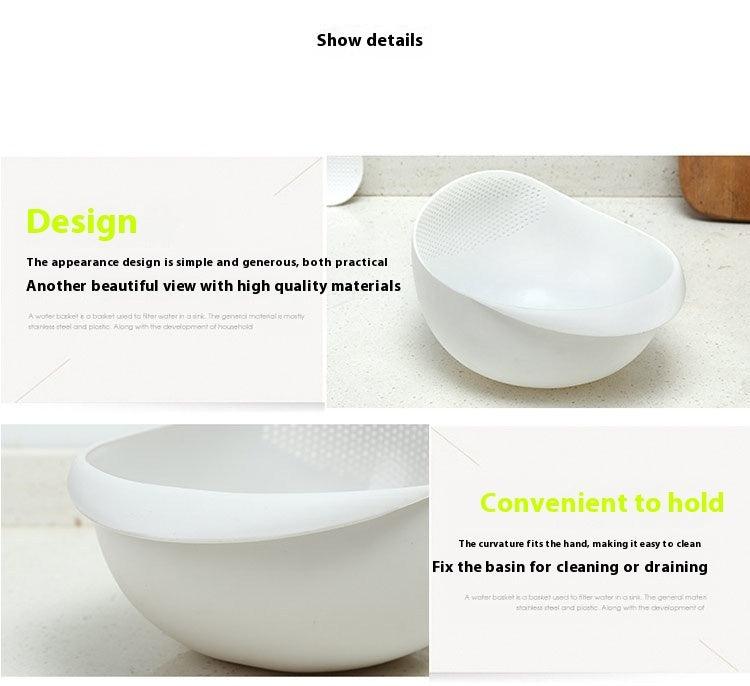 Kitchen Supplies Household Basin Plastic Fruit And Vegetable Draining Basket