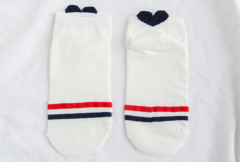 Sweet Trend New Ankle Three-dimensional Love Women's Socks