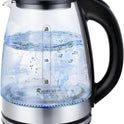 Electric Kettle Water Boiler, 1.8L Electric Tea Kettle, Wide Opening Hot Water Boiler With LED Light, Auto Shut-Off & Boil Dry Protection, Glass Black