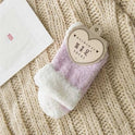 Women's Solid Colour Home Towel Warm Monthly Socks