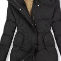 Women's Coat With Cashmere Fur Collar Pockets