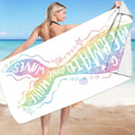 Microfiber Variety Bath Towel Towel Sea Stand Holiday Rectangular Sand Shawl 3D Printing